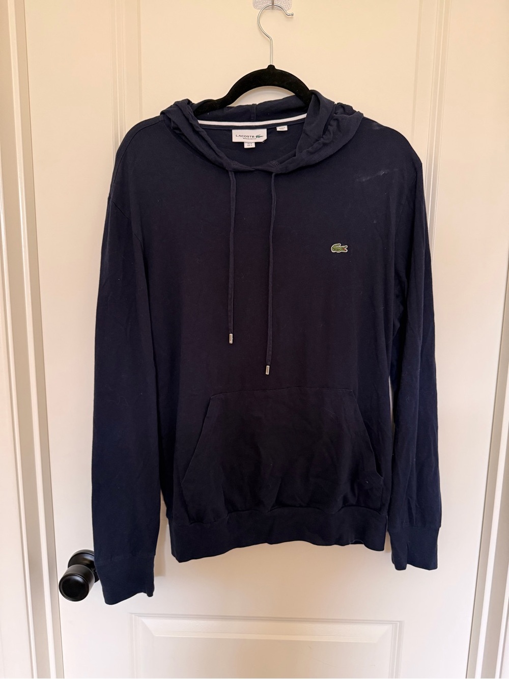 Lacoste Men's Navy Long Sleeve Hooded Pullover